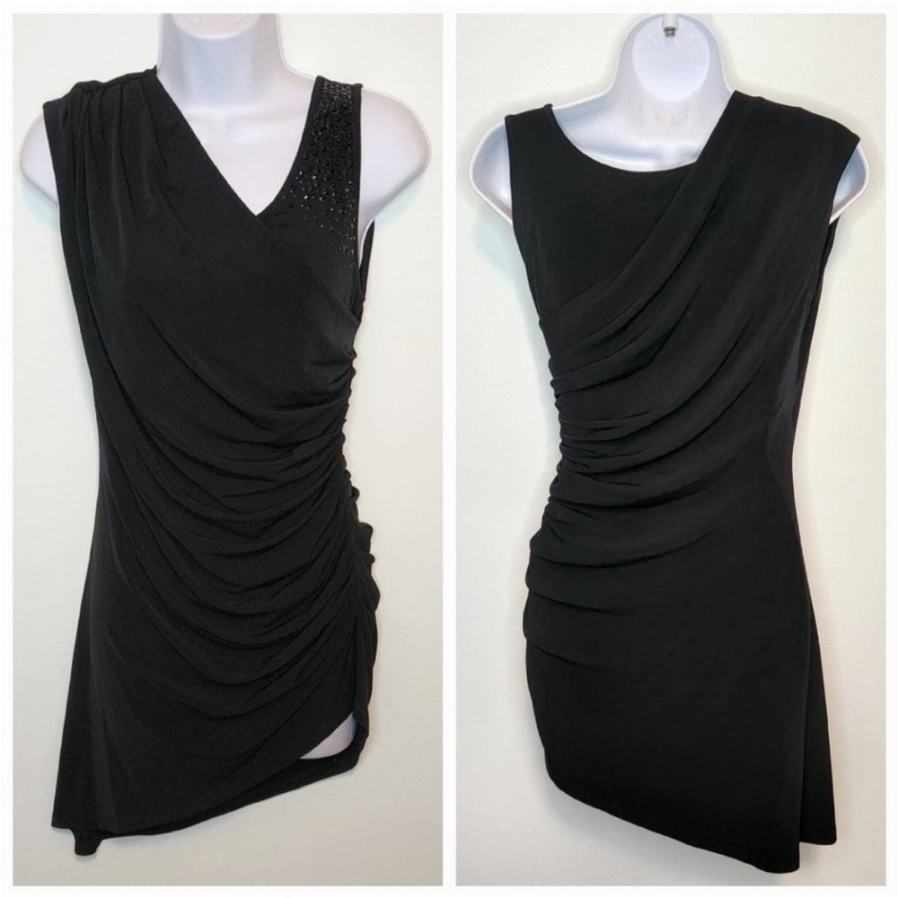 Cache NWT, little black dress, sexy mini dress tunic. Size M